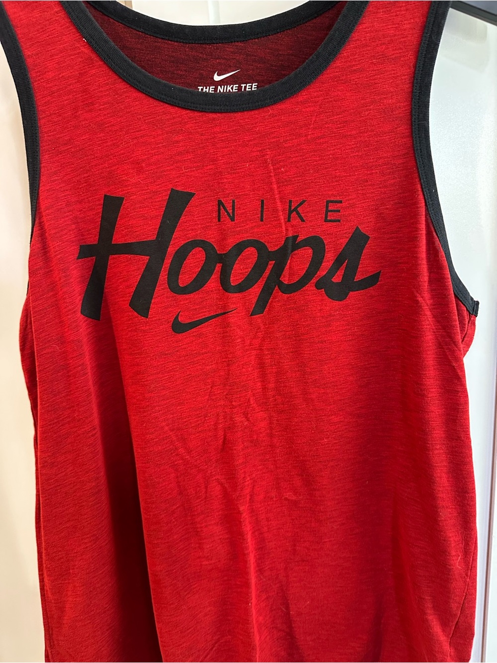 Men's Med Nike Hoops Dri-Fit Red Tank Top